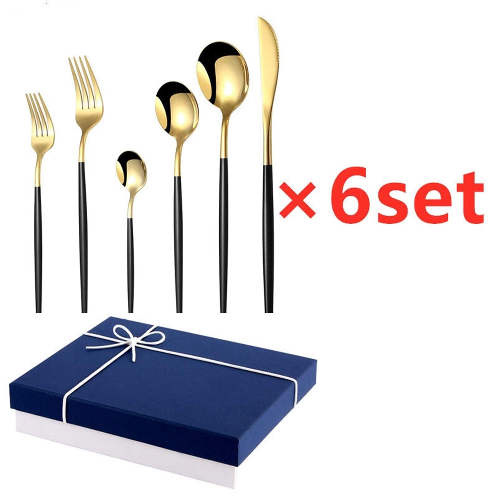 36 unids de acero inoxidable vajilla cubiertos de cubiertos espejo tenedor cuchara cuchara conjunto casero cena juegos de cocina horquillas cucharas cuchillas conjunto ecológico