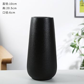 茶色 陶器 円筒形 花瓶 pocchione_gg235245