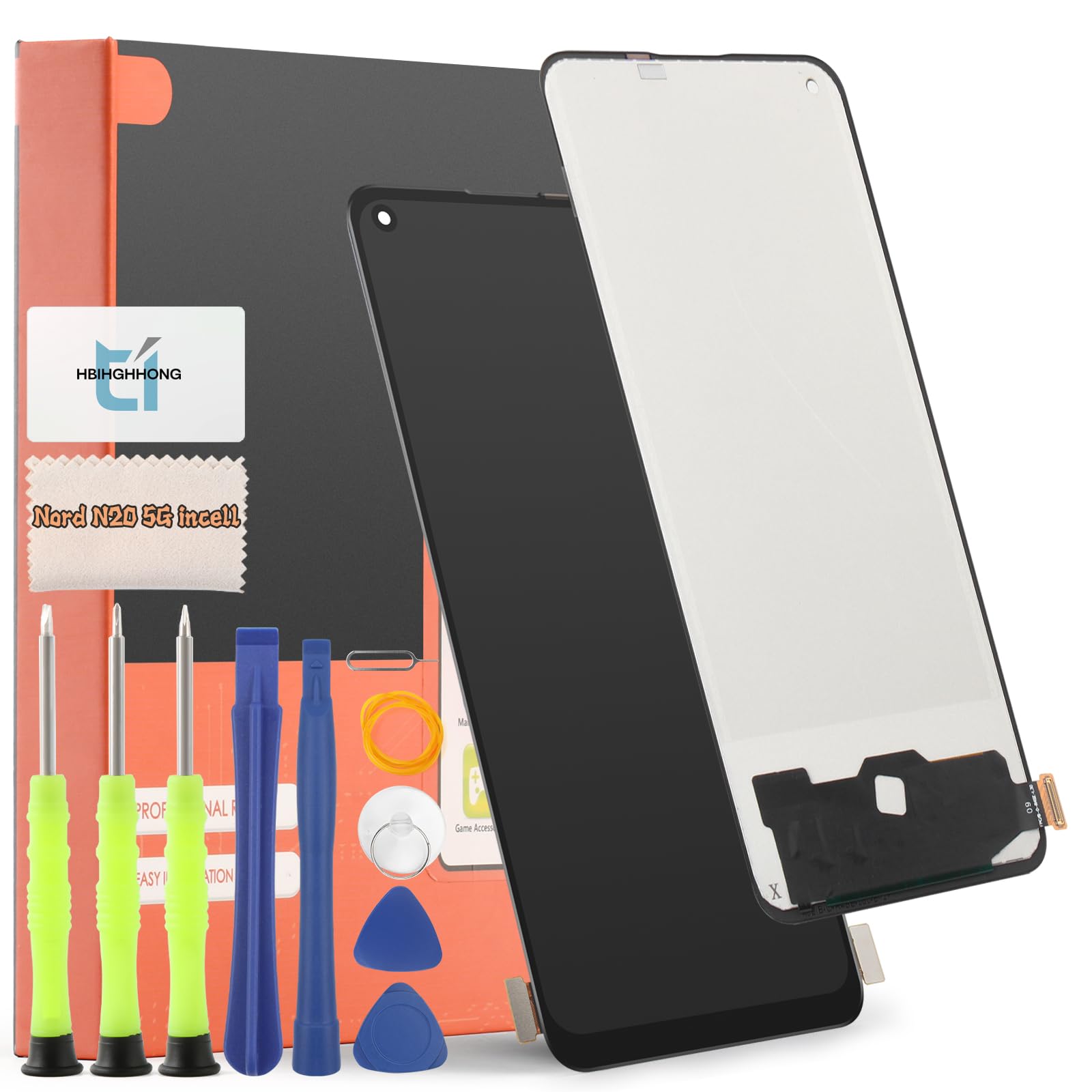 Screen Replacement for OnePlus Nord N20 5G GN2200 CPH2459 incell LCD Display Touch Screen Digitizer Display Assembly Parts (Black)
