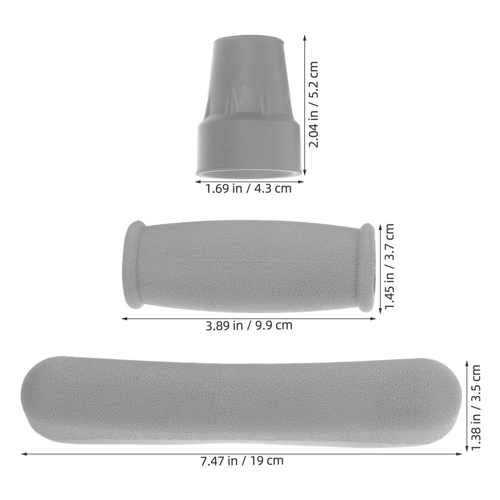 Healeved Long-Lasting Comfort 6 Pack Crutch Pads for Armpits Anti-Slip Hand Grips for Elderly