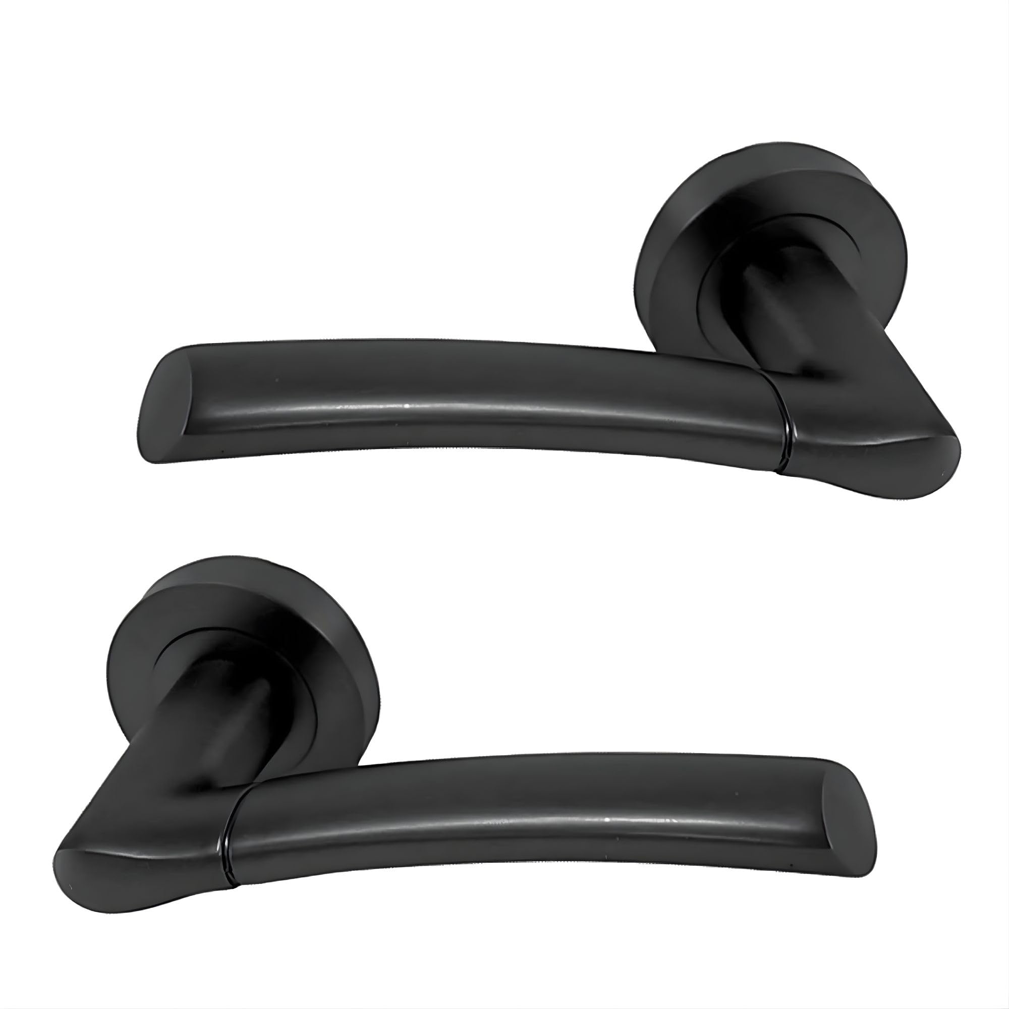UAP Limited Uap Falcon Metal Grey Internal Door Handles Pair- Premium Range Zinc Lever Design from B&Q