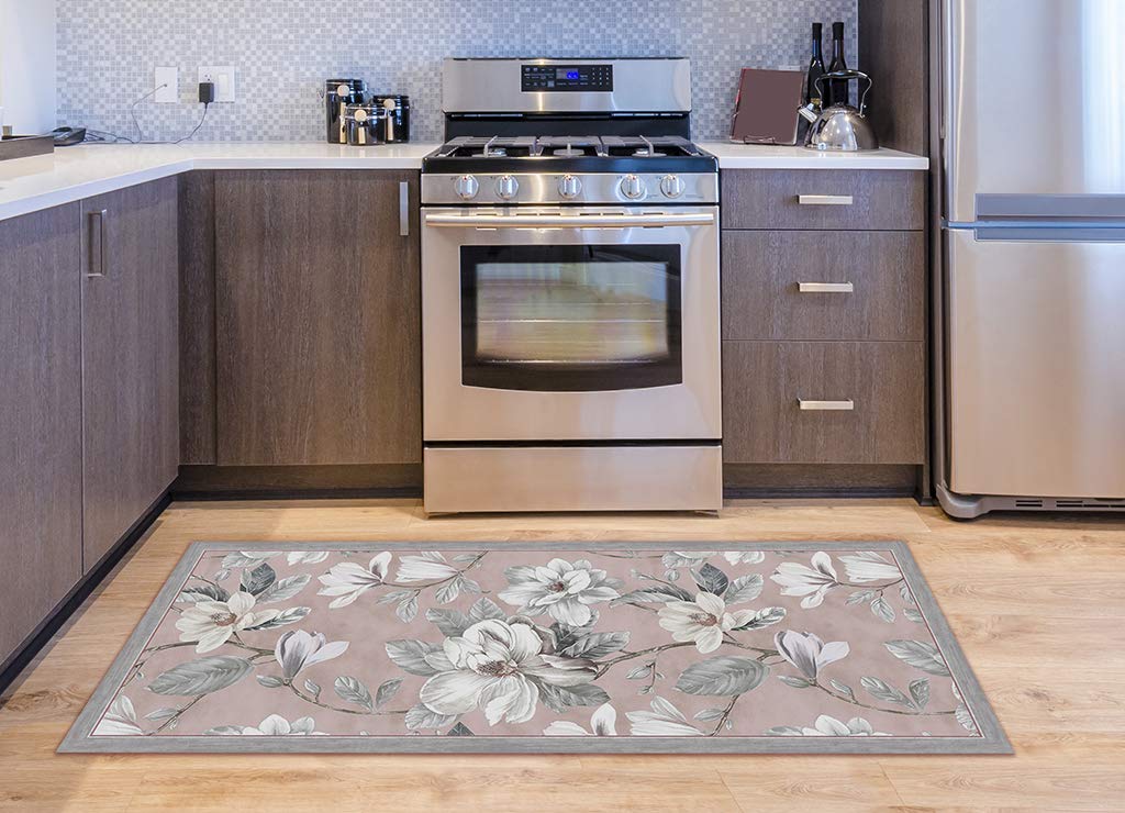 Vilber, Magnolia DU 04 Vinyl Rug, 52 x 140 x 0.22 cm, Pink, 52 x 140 cm (Rectangular) - Image 2