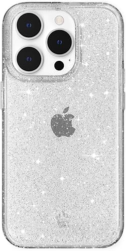 Miniatura 16 de VELVET CAVIAR Funda para iPhone 14, probada en caídas de 10 pies, purpurina transparente Bratz Bratz Pack Glitter,Café,Nebulosa