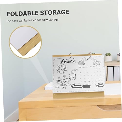 Miniatura 5 de NOLITOY 2 juegos de calendario de escritorio en blanco, mini accesorios de escritorio, calendarios de escritorio, calendarios de escritorio 2023,