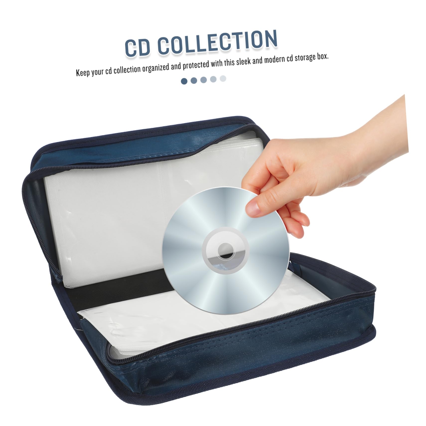 Gatuida 4pezzi Custodia Cd Profonda Posti Porta Dvd e Cd Organizer Compatto Per Auto e Casa Protezione Dischi e Dvd Contro Graffi e Danni Leggera e Facile Da Trasportare