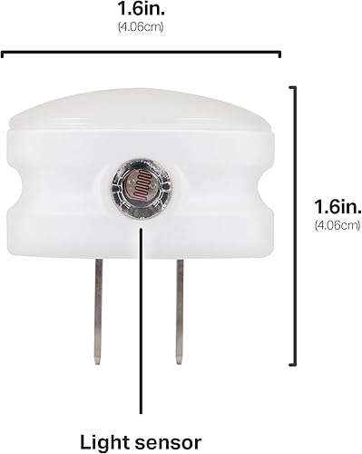 Miniatura 4 de Lights by Night Mini luz nocturna LED, enchufable, sensor de atardecer a amanecer, blanco cálido, compacto, iluminación ambiental, luces LED para