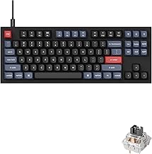 Keychron Q3 Wired Custom Mechanical Keyboard with Hot-swappable K Pro Silver Switch, QMK/VIA Programmable Macro, Full Aluminum Tenkeyless Layout 87 Keys Compatible with Mac Windows Linux (Black)