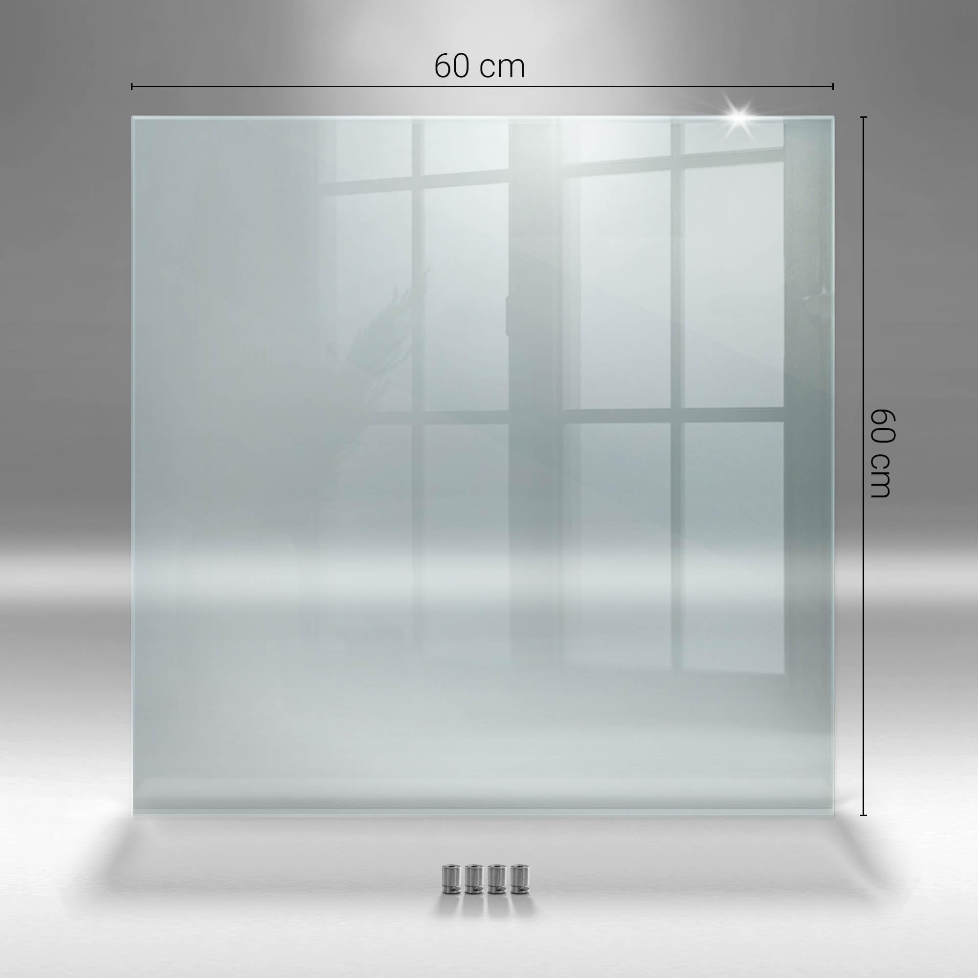 Tulup Antisalpicaduras 60x60 cm Montaje en la Pared Decorativos Salpicaduras Protector Panel de Vidrio Templado Float Transparente para la Cocina Kit de Instalación