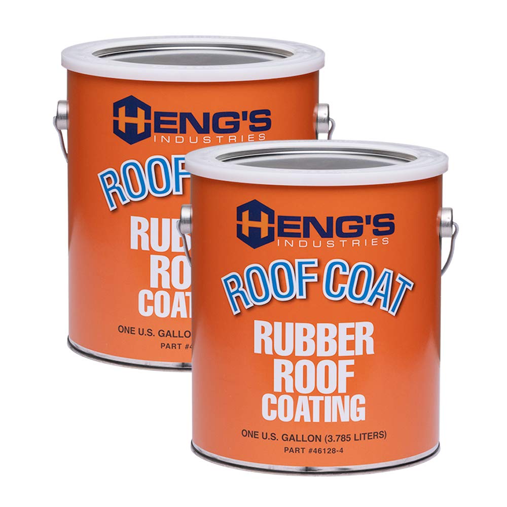 Heng's Rubber Roof Coating - 2 Gallon Kit | EPDM Rubber Roof | Rubber Roof Coat | RV Roof Repair Rub