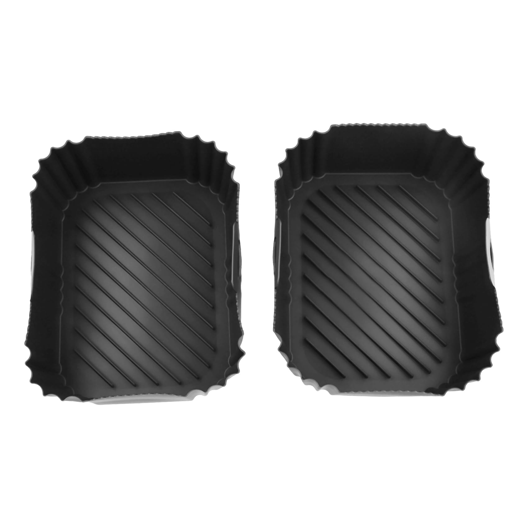 CTRLZS 2 Pcs Air Fryer Accessories Set Air Fryer Silicone Basket Oven Baking Tray Silicone Pot Liner Steamer Roasting Rack