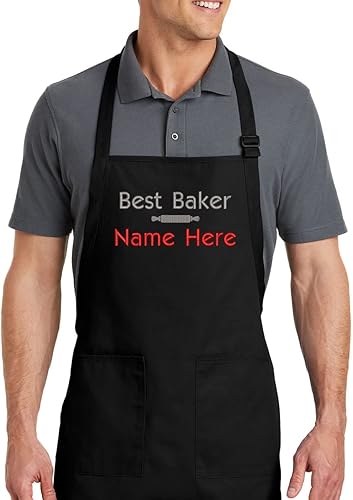 Miniatura 6 de Personalized embroidered Cooking Baker Apron with Custom Name a Great Gift Adult Premium Quality