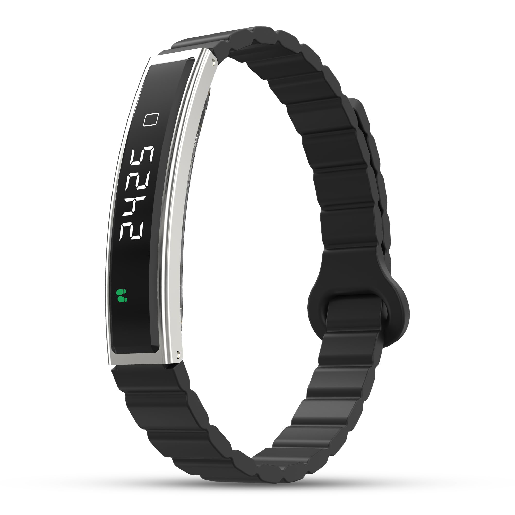 Pebble Newly Launched Arq Smart Bracelet – Digital Display | Heart Rate & SpO2 Monitoring | Sleep Tracker | Sports Modes | Magnetic Strap | Premium Build - Jet Black-image-18