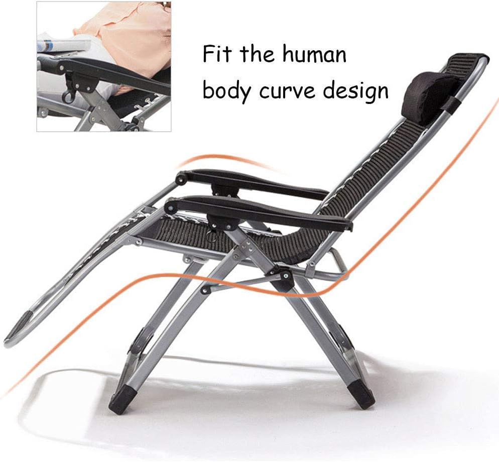 Renovation House Folding Patio Lawn Chairs Zero Chair Reclining for Heavy People Zero Outdoor Garden Beach Deck Sun Lounger Support 150kg
