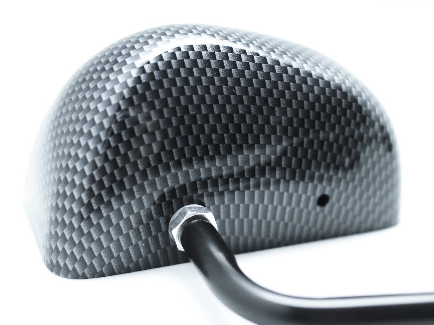 Specchietti Laterali Piccoli da Gara in Look Carbonio Auto/Moto Tipo F1, Coppia Lato Destro+Sinistro