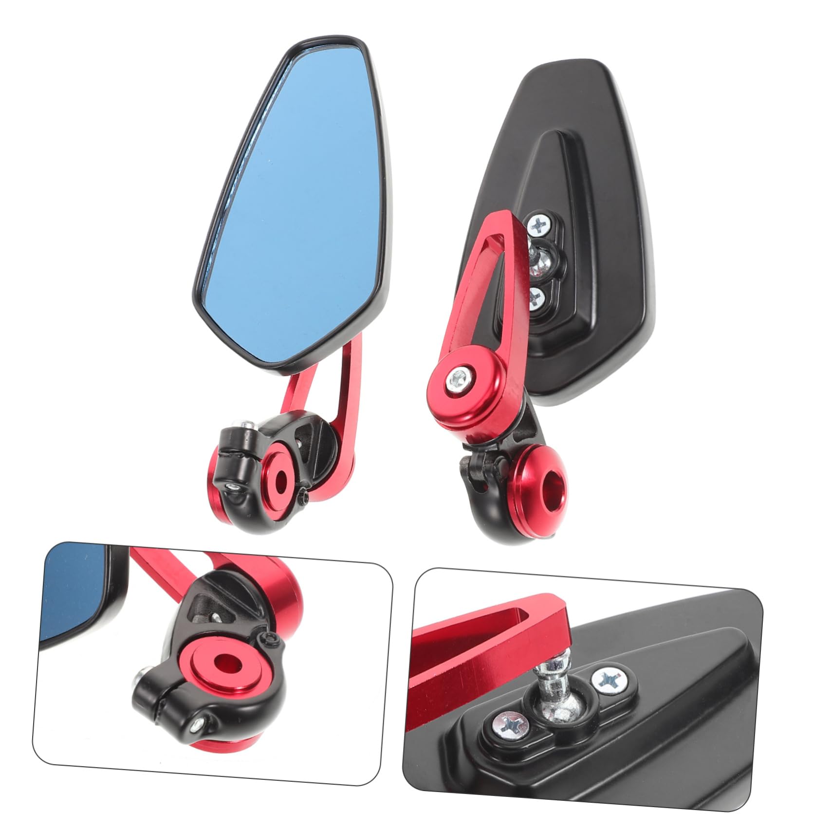 PRETYZOOM Specchietti Angolo in Alluminio Manubrio e Lega Regolabile per di Retrovisori 22mm, Visibilità Migliorata Veicoli Due Ruote per Scooter e Ciclomotori