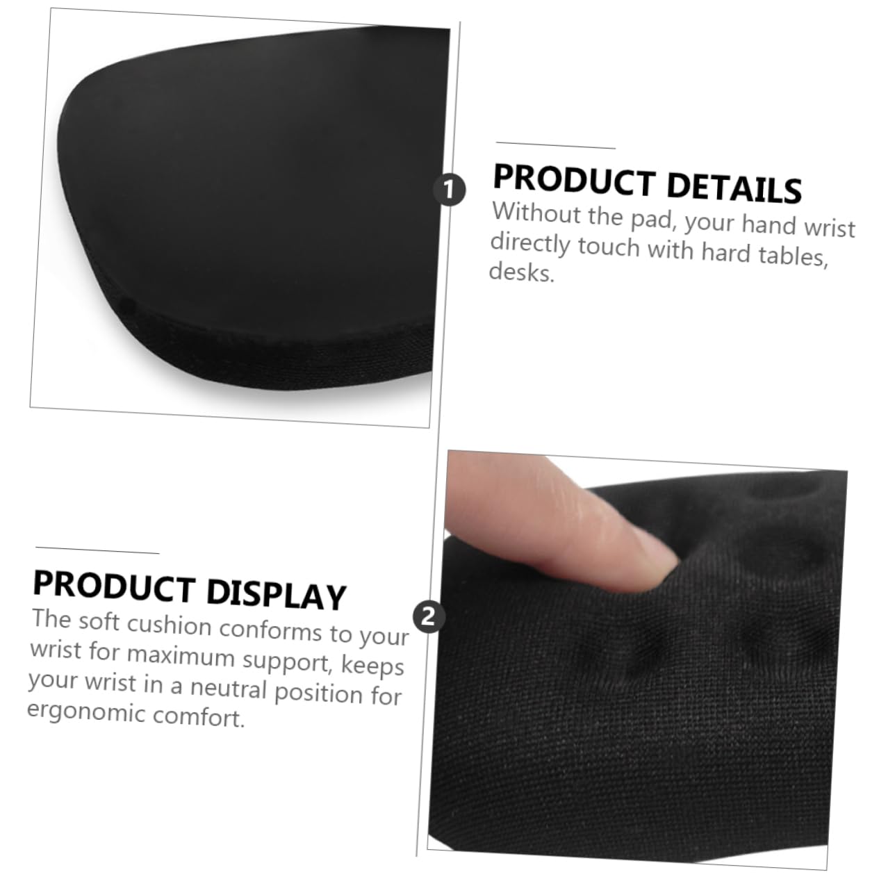 ARTIBETTER 3 Stück Ergonomische Handgelenkauflage für Computer Silikon Mauspad mit Weichem Handstützpolster für Büro Gaming Schmerzlinderung Geeignet für Notebooks und Tastaturen