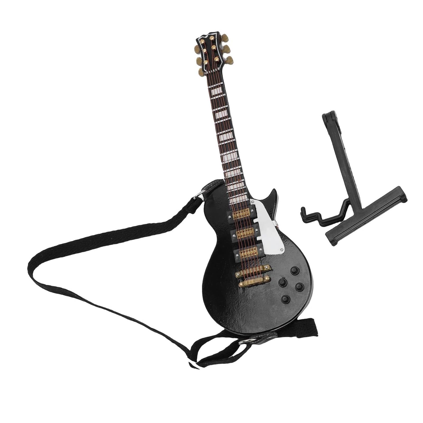 Ozdoby na instrumenty muzyczne Miniaturowa gitara ze stojakiem i futerałem ozdoba instrumentu muzycznego