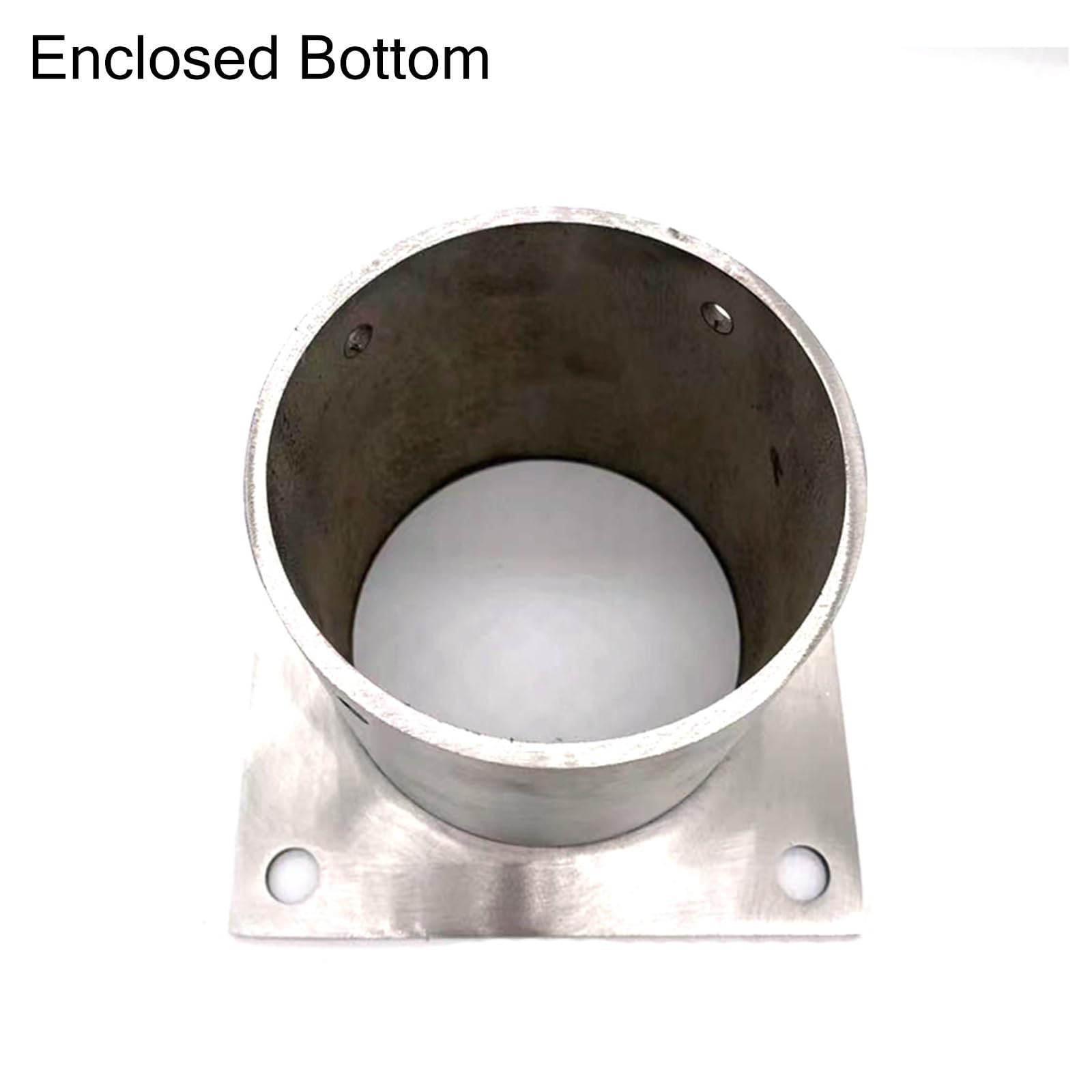 Genérico Base de Anclaje para Postes de Acero Inoxidable de Alta Resistencia con Tornillos y Kit de hormigón barandillas de terrazas, Soportes para buzones, Soportes duraderos para máx