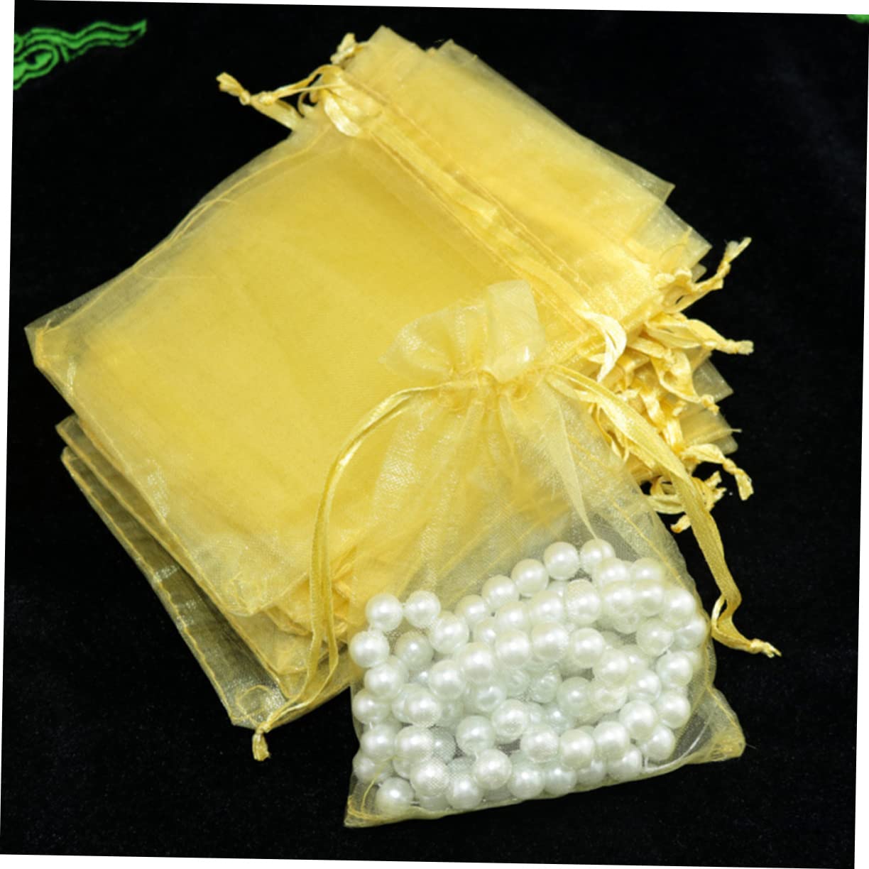 Beavorty 3 Set Di Sacchetti Per Gioielli in Organza Piccoli Sacchetti Con Coulisse Per Caramelle Per Frutta Noci Contenitori Portatili Leggeri Design Affascinante 100 Pezzi * 3