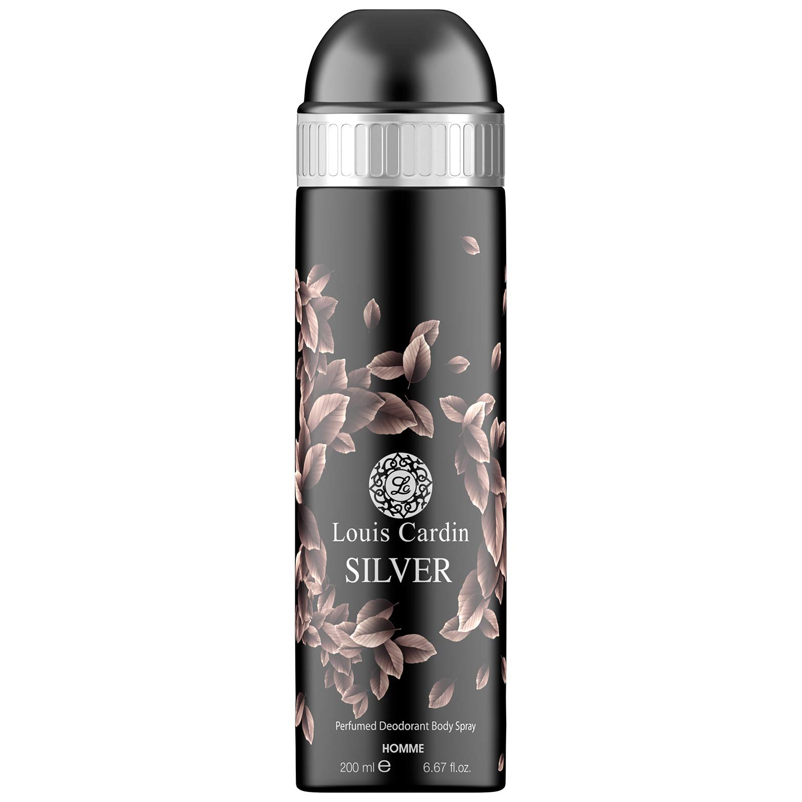 Louis Cardin Silver Deodorant Spray 200ml in Grey