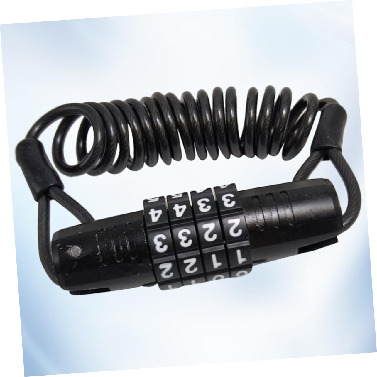 ibasenice 2pcs Secure Bike Lock Password Cable Lock Portable for Bicycles Motorcycles Scooters