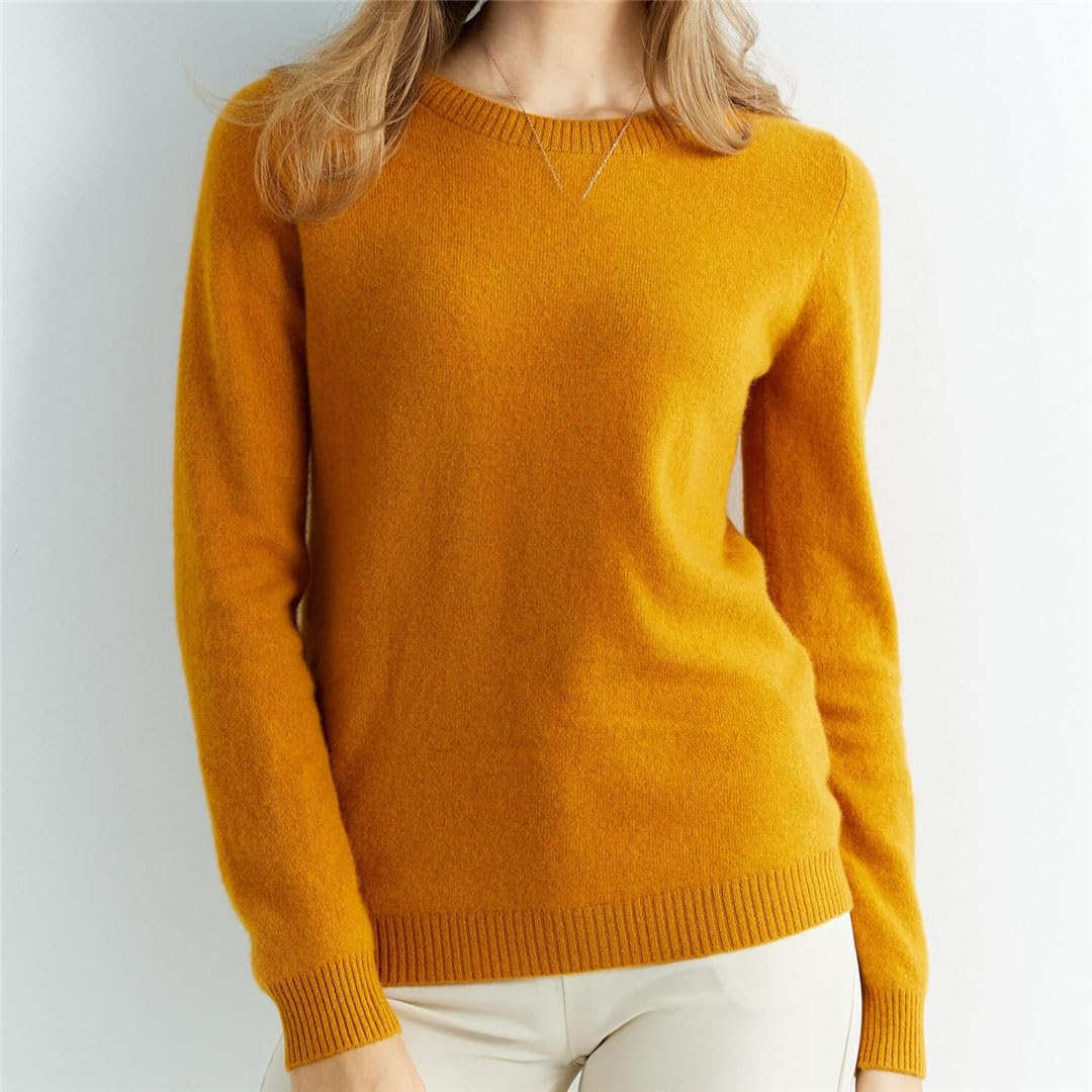 Vogrtcc Suéteres De Punto para Mujer Jerséis con Cuello Redondo De Lana De Cachemira Jerséis Top