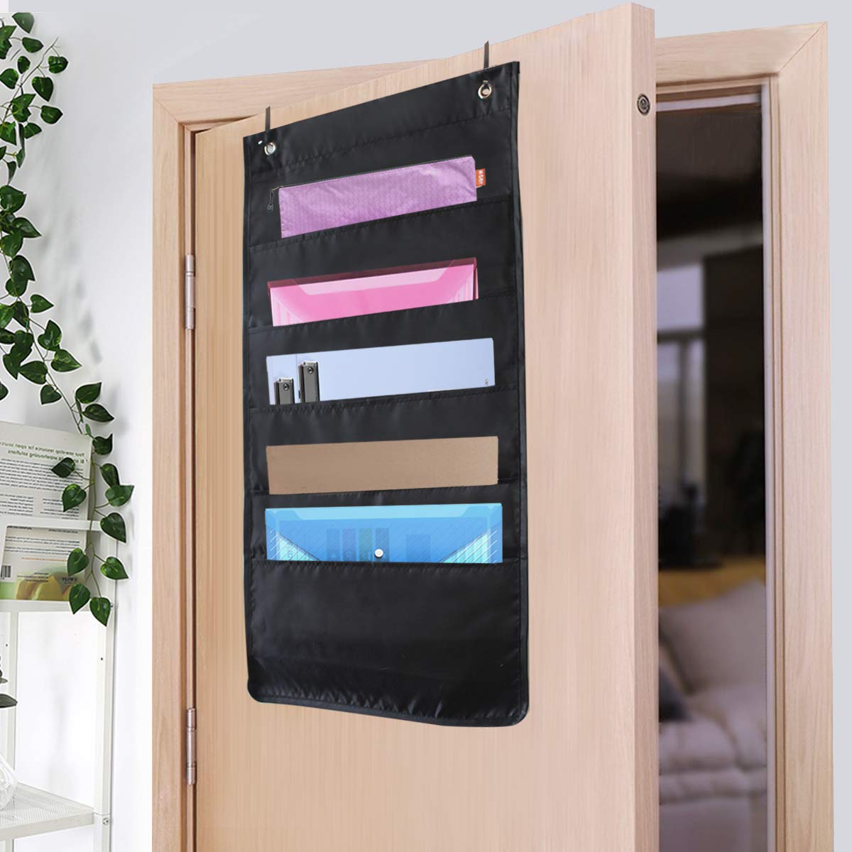 Portadocumenti Da Parete Con 5 Tasche - Organizer Per Ufficio, Scuola O Casa - Foto 7