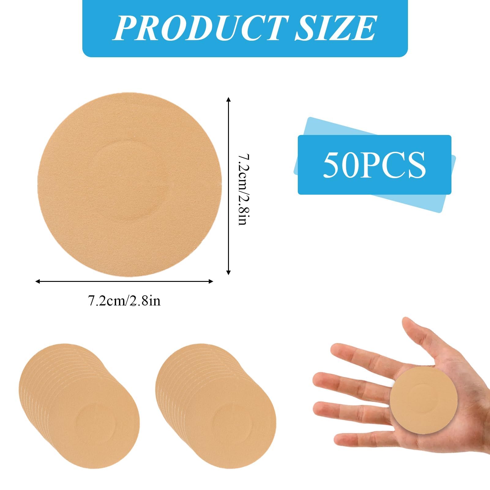 Lot De 25 Patchs Adhésifs Hypoallergéniques Pour Capteur CGM (glycémie) - Neuf, Latex