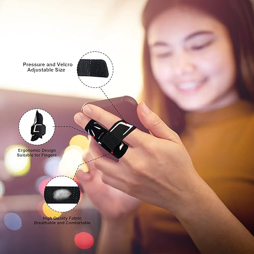 Miniatura 3 de Mezeic Férula de dedo soporte ajustable elástico de compresión para dedos, soporte de dedo para aliviar el dolor en las articulaciones, protector de