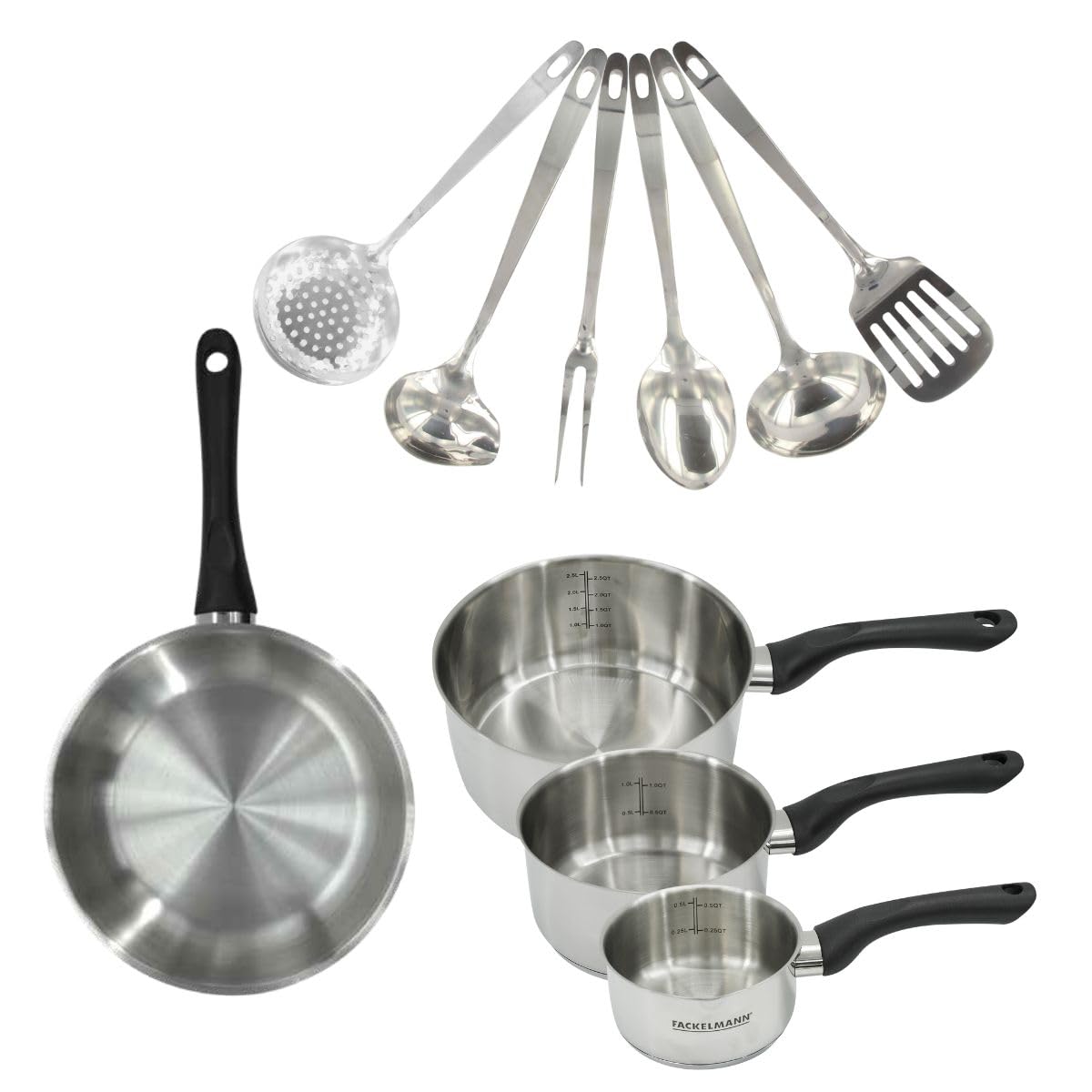 Fackelmann Batterie poêle 24 cm, casseroles et ustensiles
