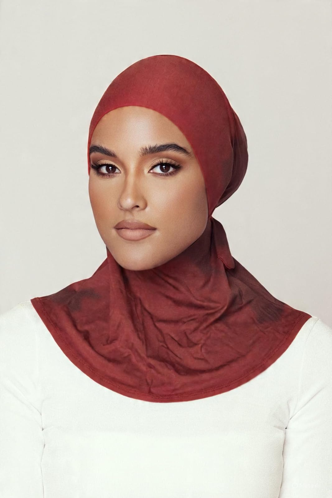 NAZNEEN Stretchable Cotton jersey Bun Instant Under Hijab Cap with Tie