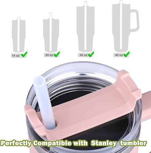 Miniatura 4 de AIERSA Paquete de 6 popotes de repuesto de silicona para vasos Stanley 20, 30, 40 onzas, popotes reutilizables compatibles con vaso Stanley de 40
