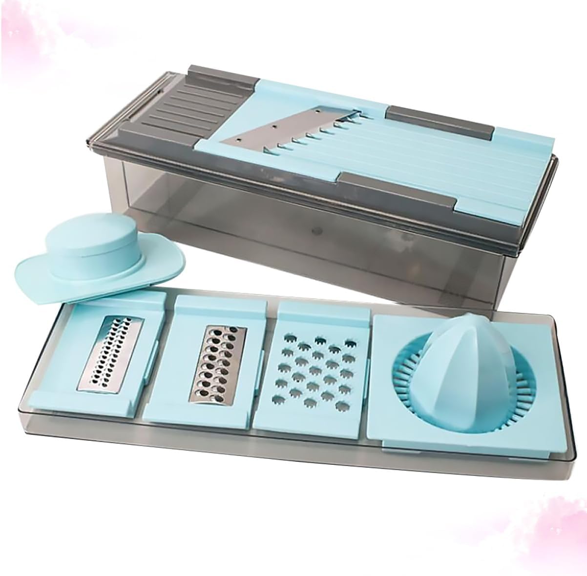 Ciieeo Multifunction Vegetable Cutter Manual Juicer and Squeezer Portable Slicer for Effortless Grating and Slicing of Vegetables for Home Kitchen and Restaurant Use