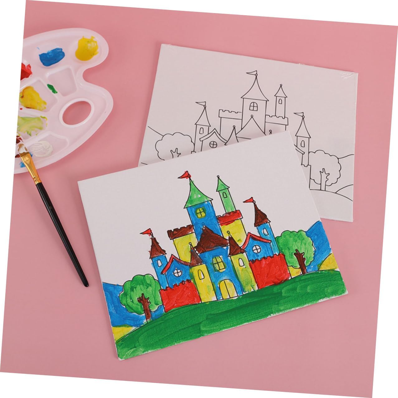 Alipis 5pcs Oil Painting Boards and Artist Drawing Panels 15x20cm Cotton Canvas for Acrylic, Oil, and Watercolor Painting Practice