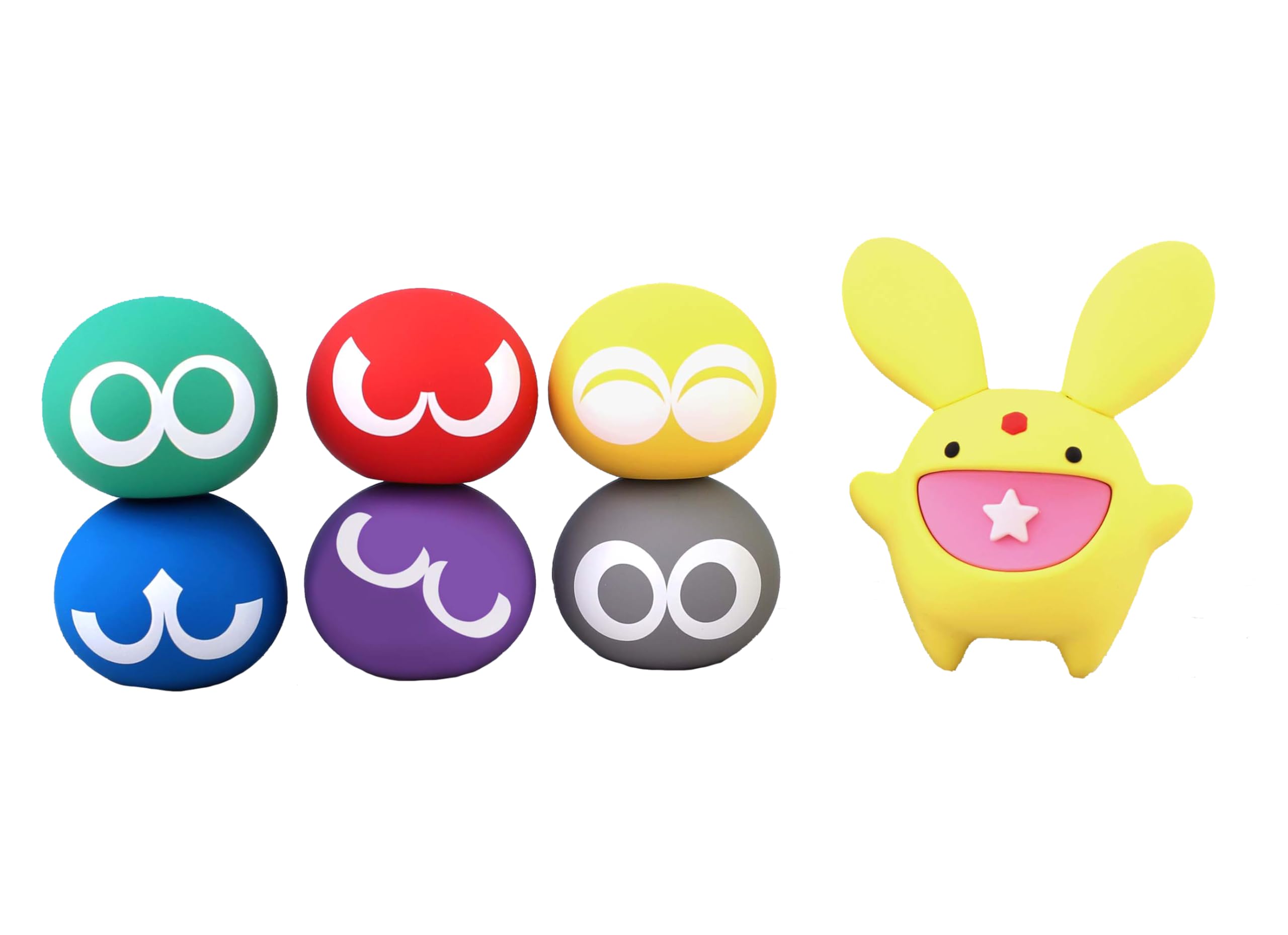 movic - ぷよぷよ ラバーフィギュアセット(ぷよぷよ6種+カーバンクル) Amazon.co.jp: ぷよぷよ[原作版] ぷよぷよ6種+カーバンクル PVC