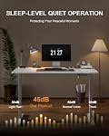 HLDIRECT Electric Standing Desk with Power Outlets, 40x24 inch Height Adjustable Desk with 3 Memory Buttons, Sit Stand Desk with Headphone Hook for Workstation, Home, Office (White)
