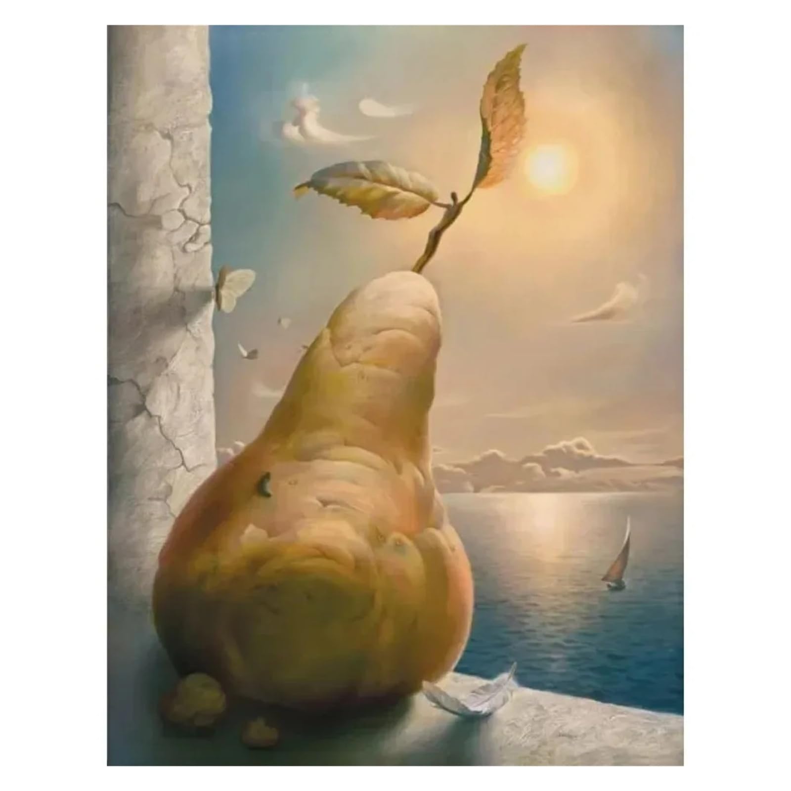 Xenite I Wall Art Canvas Prints Surrealism Poster Abstract Landscape Canvas Painting And Print Home Wall Art Pictures Decoration(,30X40cm)