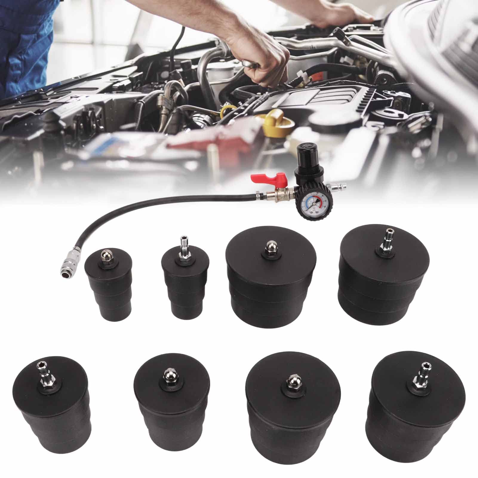 Kit Test Turbocompressore 9 Pezzi con Manometro per Rilevamento Perdite Aria Auto Veicoli Diagnosi Guasti Efficiente