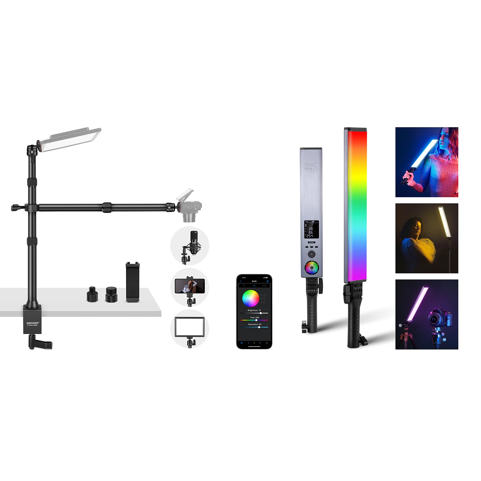 Tl253a Tripod Neewer Table Tripod Kit – Adjustable Arms For Cameras ...