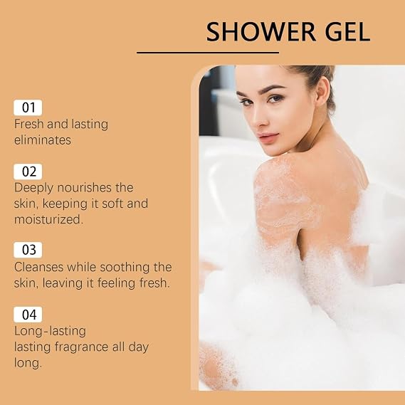 2pc/3pc Persimmon Body Wash, Persimmon Soap Bodywash for Women, Brightening Body Cleansing Shower Gel, Cleansing And Moisturizing, Suitable for All Skin Types (2)