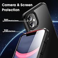 Vista 5 de X-level Funda compatible con iPhone 11 a prueba de golpes [protección contra caídas de grado militar] esmerilado, translúcido, anticaídas, parte