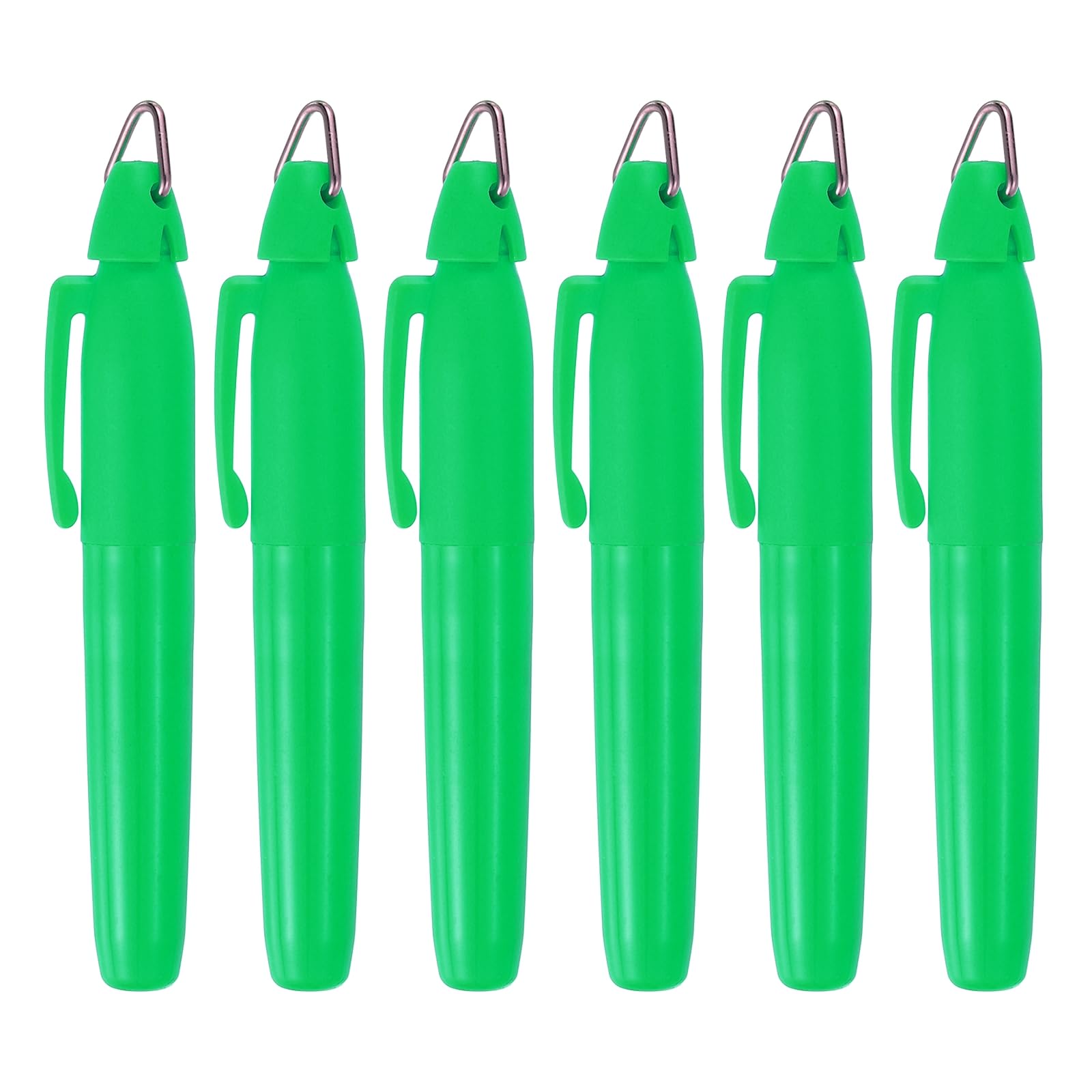 PATIKIL 6 Pcs Highlighters Set, Chisel Tips Dry-Quickly Bible Highlighter Markers with Triangle Hook No Ink Bleeding for Notes Journaling Pain Office Supplies, Fluorescent Green
