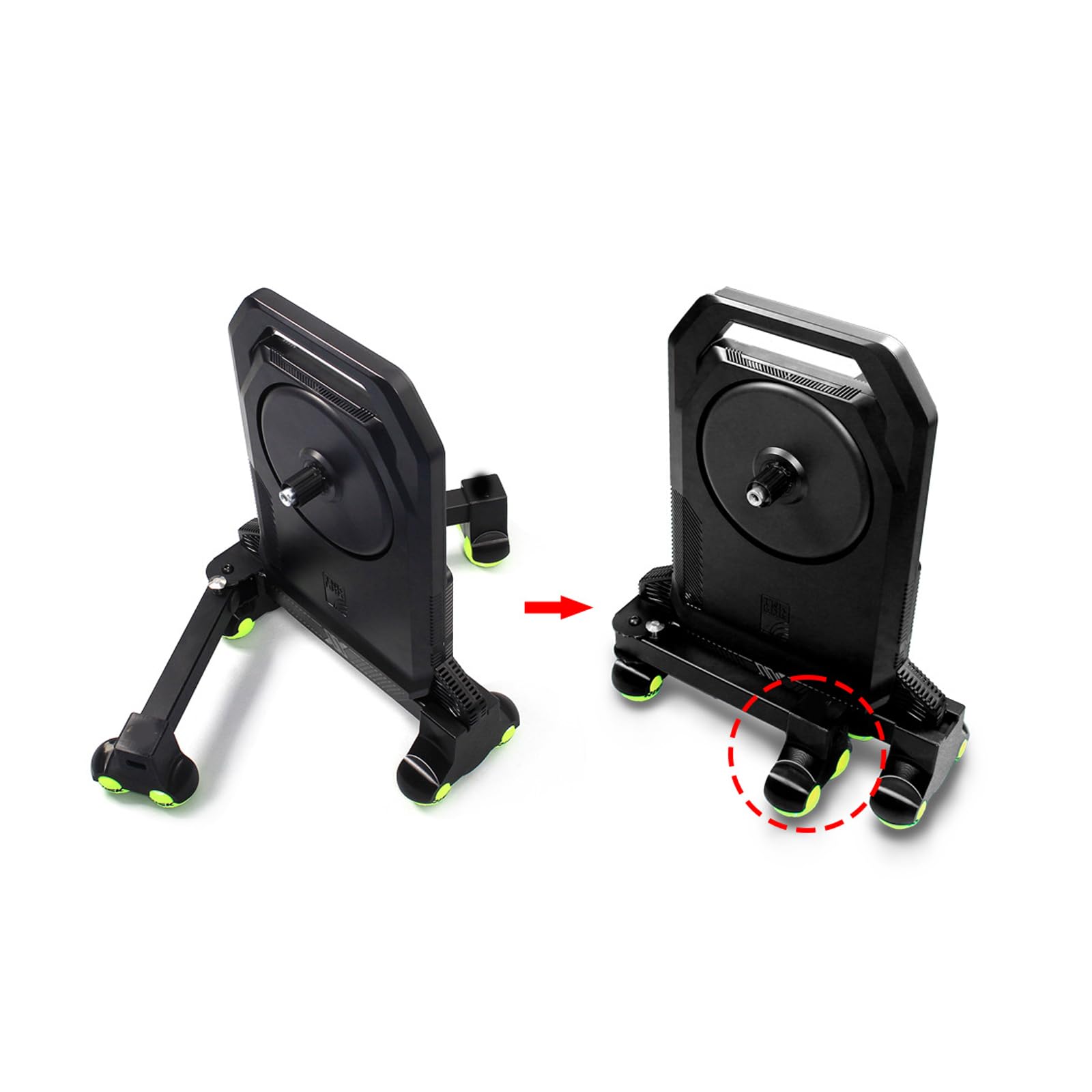 Soporte para entrenamiento de bicicleta de interior Rockers Base Bicycles Rockers para un entrenamiento estable con pies amortiguadores, bicicletas, amortiguadores de ruedas y almohadillas para