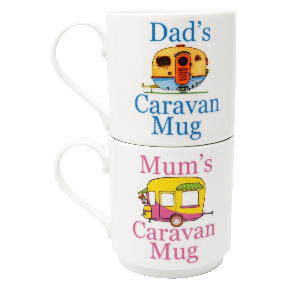 Lesser & Pavey White Fine China Mugs - Mum's & Dad’s Caravan