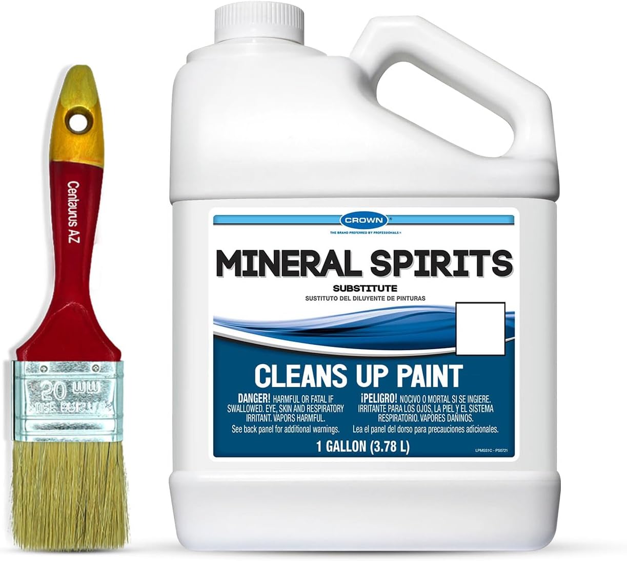 Mineral Spirits for Wood, Metal & General Surfaces - Oil Paint Thinner - Crown CL.MSSCB.P.41 Mineral Spirits Substitute 1gal – Cleaner &Degreaser - Available with Centaurus AZ Brush