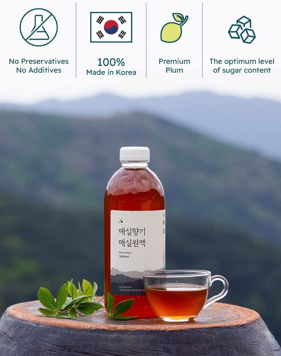 Q.REST 33.8Fl oz Korea Hadong Plum Extract 1000ml Plum Concentrate Syrup