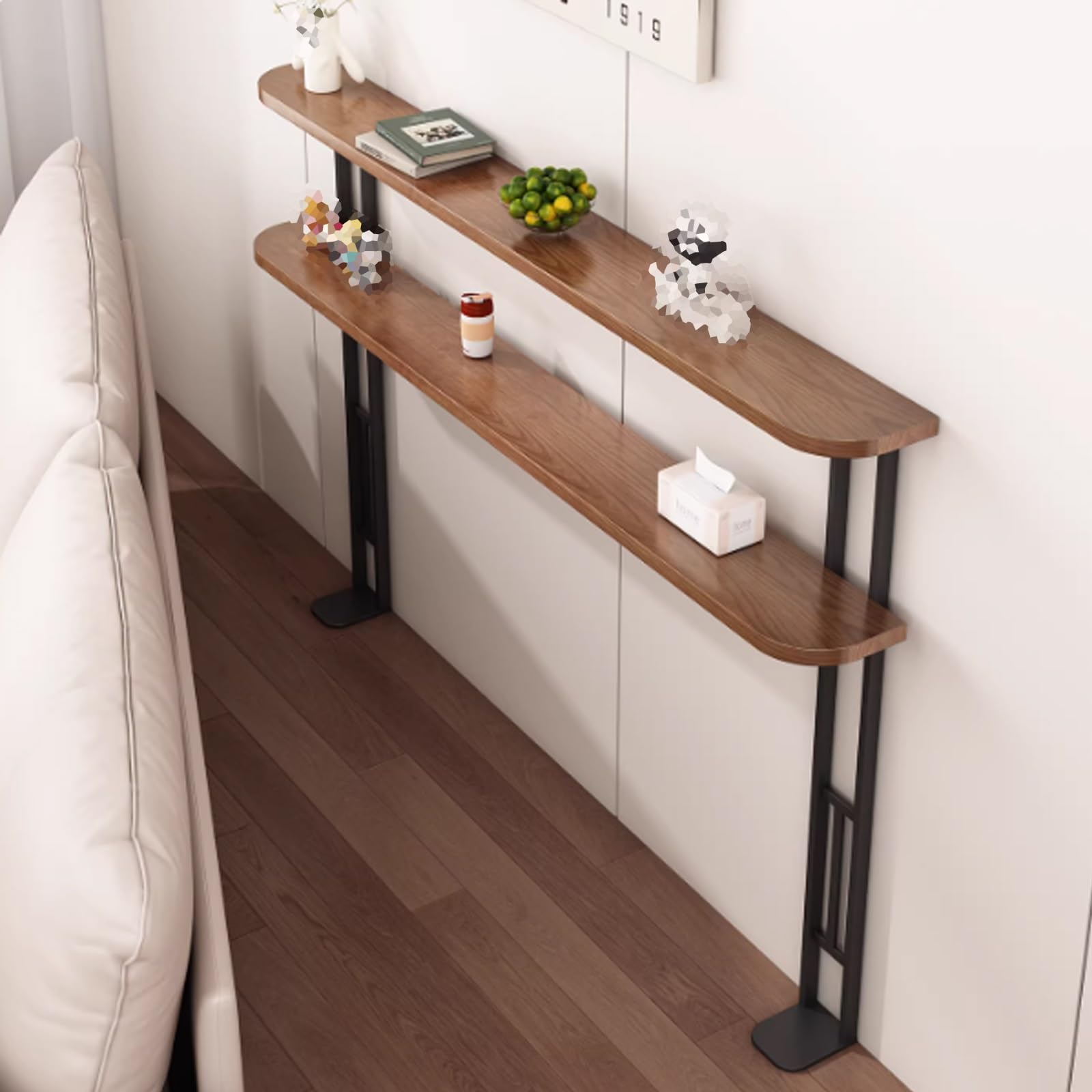 Consolle dietro divano Tavolino Consolle Stretto Dietro Il Divano Per Riporre Chiavi, Riviste, Lampade - Tavolo Da Console In Legno Per Soggiorno/Camera Da Letto(Style-2,100x18x85cm/39x7x33in)