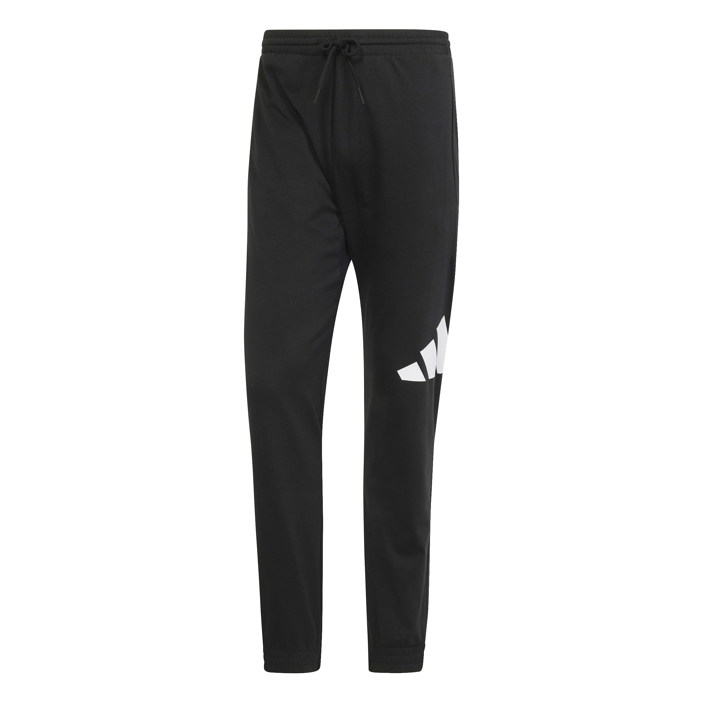 adidas Men's Essentials Big Logo Single Jersey Pant, Black/White, M