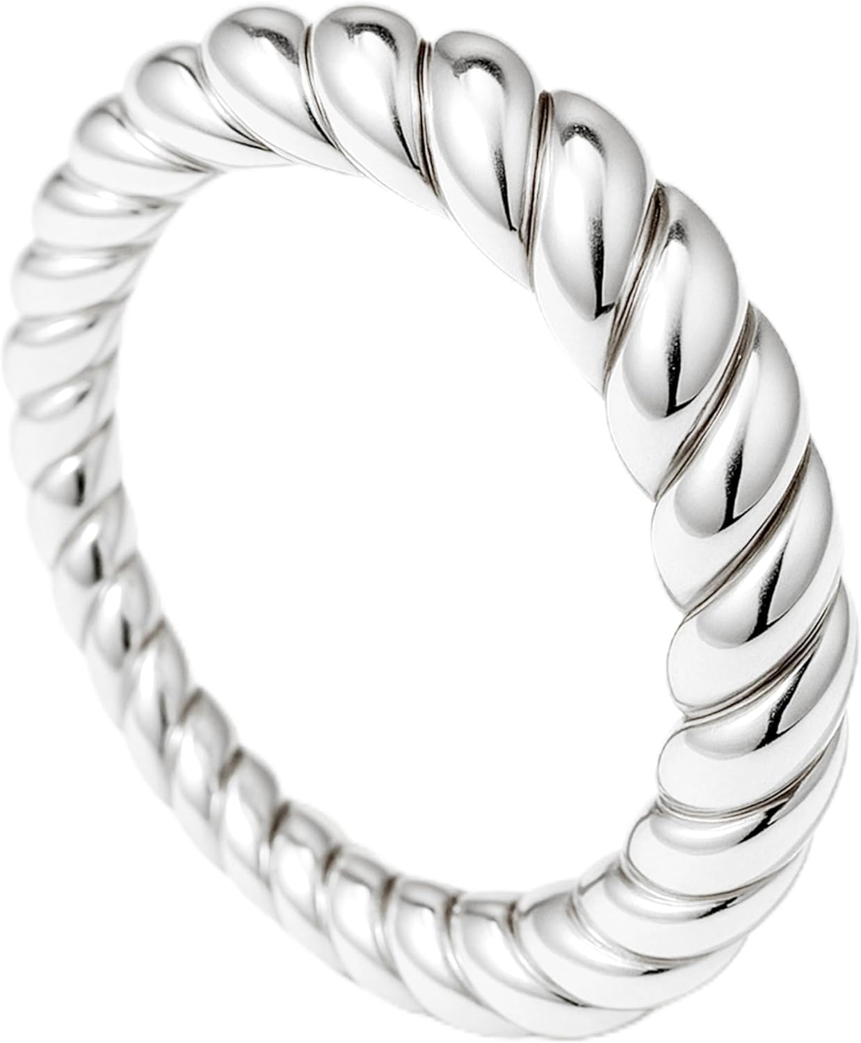 Non Tarnish Gold Chunky Rings for Women, 14K Gold Plated Statement Dome Rings Stacking Silver, Adjustable Mens Eternity Wedding Band Mixed Metal Jewelry Size 3-13