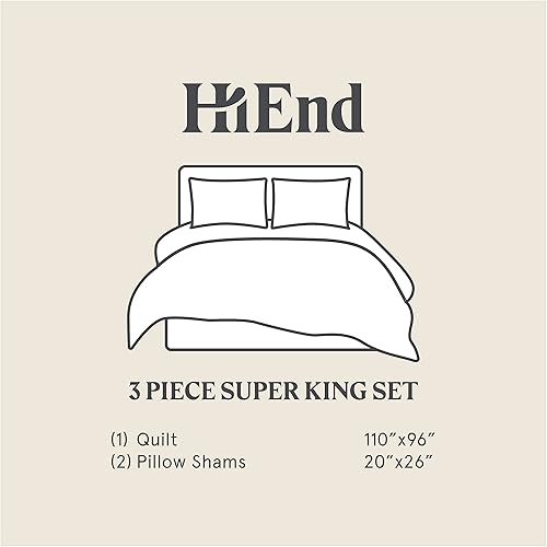 Miniatura 9 de HiEnd Accents - Juego de edredón de 3 piezas con fundas de almohada, tamaño Super Queen, color azul sólido, ropa de cama de lujo de estilo